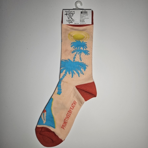 Primitives By Kathy Pretend It's Summer Socks OS - NWT - Picture 2 of 3